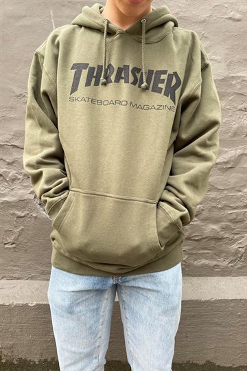 Thrasher Hoodie - Skate Mag - Army Green
